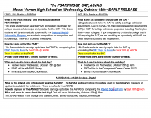 PSAT/SAT/ASVB Schedule